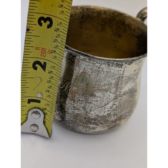 Vintage Gorham Sterling Silver Baby Cup #1944 monogrammed DBM Unpolished - Picture 8 of 13